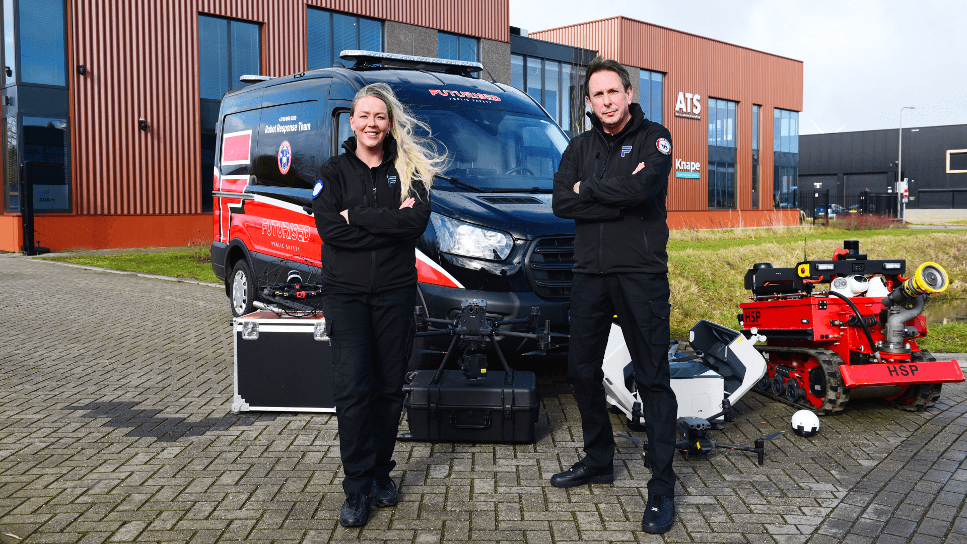 Ondernemers Robbert Heinecke & Juliette Kraal, eigenaren van de onderneming Futurised Public Safety Ondernemers Robbert Heinecke & Juliette Kraal, eigenaren van de onderneming Futurised Public Safety