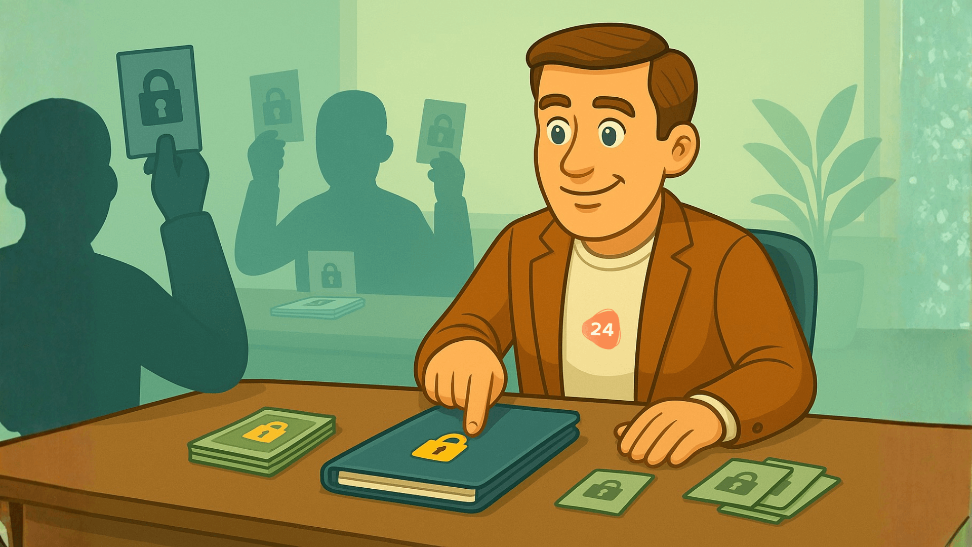 Thomas van Firm24 wijst naar het boek die alles uitlegt over minderheidsaandeelhouder