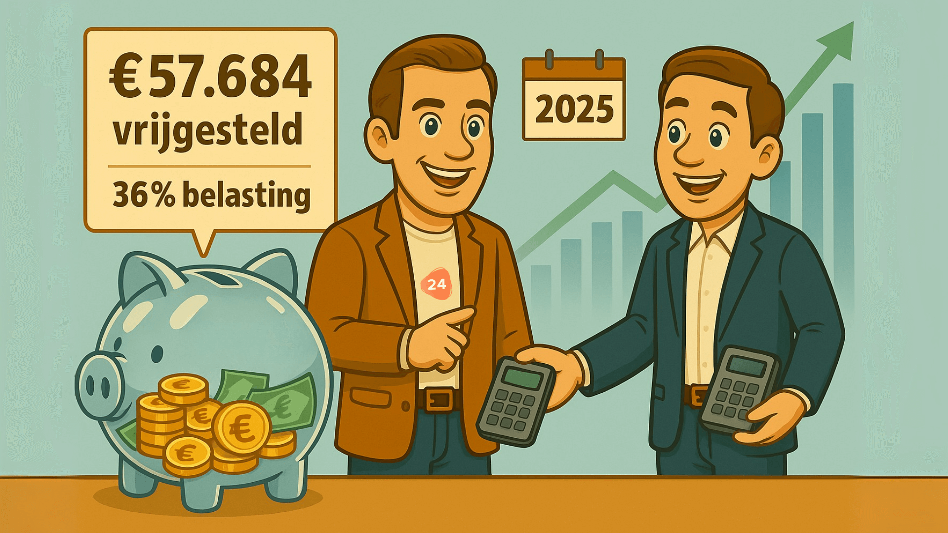 Thomas van Firm24 legt de vermogensbelasting 2025 uit aan een ondernemer